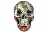 Realistic Bloodstone (Heliotrope) Skull - South Africa #382168-2
